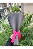 BUKET DÜNYASI 41 Li Led Işıklı Solmayan Gül FUŞYA PEMBE Gül Dışı Siyah Isteme, Söz, Nişan, Mezuniyet Için Ideal - 3