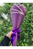 BUKET DÜNYASI 20 Li Solmayan Gül Buketi Mor Gül Dışı Mor - 2