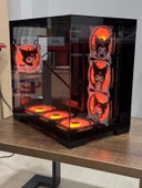 Gametech Kuromi Karakterli 7 RGB Fanlı Akvaryum Kasa Siyah thumbnail 2