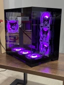 Gametech Kuromi Karakterli 7 RGB Fanlı Akvaryum Kasa Siyah thumbnail 8