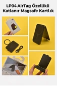 ÜSKÜDAR İLETİŞİM LP04 AirTag Özellikli Katlanır Magsafe Uyumlu Stant Olma       Özellikli Kart Giriş Mıknatıslı Kartlık thumbnail 6