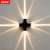 Elektrikle Çalışır, 4 Watt, Modern Tasarım İç ve Dış Mekan Duvar Apliği, 3200 Kelvin, 220V Led Aplik thumbnail 3