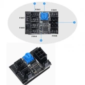 DC 12v 3pin 4 pin 8 kanallı PC fan hız kontrolü modülü thumbnail 5