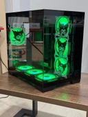 Gametech Kuromi Karakterli 7 RGB Fanlı Akvaryum Kasa Siyah thumbnail 3