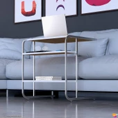 Modilayn C Yan Sehpa Geniş Boy Tekerlekli Çalışma, Atıştırmalık, Yemek, Laptop Sehpası Meşe - 2