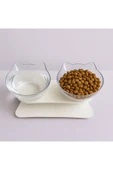 Çift Hazneli Kedi Kulaklı Beslenme Mama ve Su Kabı 350 ML - 6