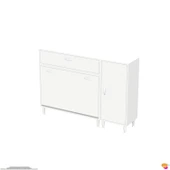 Modilayn YENİCE 145x97x32,5 cm 3 raflı ve 3 sepetli dolap ile çamaşırlarınız artık daha düzenli - 6