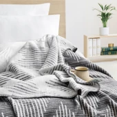 Schafer Home Bloom TK Battaniye 150x220 Cm 1 Parça-Gri - 1