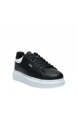VOLİS Siyah-Beyaz Kalın Taban Günlük Bağcıklı Erkek Sneaker Ayakkabı thumbnail 2