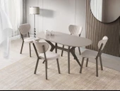 Star Capuccino Lak Panel Mutfak Masa Sandalye Takımı 82x138 thumbnail 1