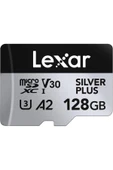 Lexar 128GB Silver Plus 205mb 4K V30 UHSI Micro SD Hafıza Kartı thumbnail 1