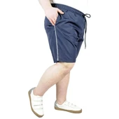 Büyük Beden Deniz Şortu White Line 21451 Lacivert thumbnail 2