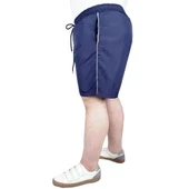 Büyük Beden Deniz Şortu White Line 21451 Lacivert thumbnail 4