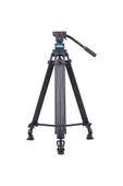 Benro Sirui SH25 Akışkan Kafalı Profesyonel Video Tripod Kiti Siyah - 1
