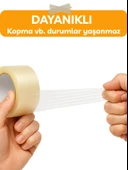 6cm x 100 Metre Koli Bandı Dayanıklı Kaliteli Yapıştırma Şeffaf Güçlü Yapıştırma Ev Ofis Bantı - 5