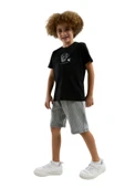 Arnetta Erkek Çocuk Siyah Şortlu Pijama Takım 3320 thumbnail 2