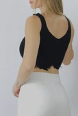 Örme Kolsuz Bayan Triko Siyah - 106469 thumbnail 2