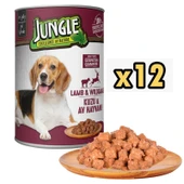 Jungle Kuzu Ve Av Hayvan Etli Köpek Konservesi 415 Gr X 12 Adet - 1