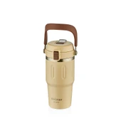 Shotay ST-8166 Çift Kullanım Pipetli/Rahat İçim Beyaz 650ml Çelik Termos thumbnail 1