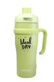 Shotay ST-8919 Çift Kullanım Pipetli/Rahat İçim Yeşil 1000ml Çelik Termos thumbnail 2