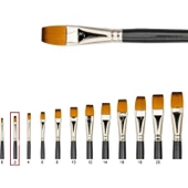 Samur 210 Serisi Düz Kesik Uçlu Yağlı Boya Fırçası No:2 thumbnail 1