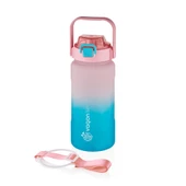 Vagonlife VGN2213-T 1500ml Pembe Turkuaz Tritan Motivasyon Matarası thumbnail 2