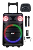 Midex MXR-1300 Mikrofonlu Şarjlı Portatif Taşınabilir Ses Sistemi Hoparlör (Akülü 15 İnç 1300 WATT) - 1