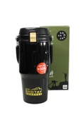 Shotay ST-8166 Çift Kullanım Pipetli/Rahat İçim Gri 650ml Çelik Termos - 1