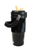 Shotay ST-8166 Çift Kullanım Pipetli/Rahat İçim Gri 650ml Çelik Termos - 3