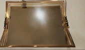 CANBA ALTIN HOLOJEN DİKDÖRTGEN TEPSİ AYNALI 25 ×25 CM - 1