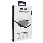 S-link SL-CWF65 Mobil Telefon Uyumlu 15W LED Logo PRM Siyah Kablosuz Şarj Cihazı - 2