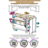 Modilayn YENİCE 135x97x32,5 cm 3 raflı ve 3 sepetli dolap ile çamaşırlarınız artık daha düzenli - 5