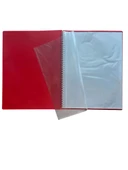 Spiralli Sunum Dosyası 20 Yaprak, Kırmızı thumbnail 2