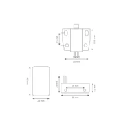 Cam Kapak Menteşesi Tekli İticili Mıknatıslı Çıtçıt Takım Beyaz - 2