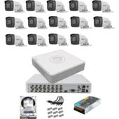 14 Kameralı Güvenlik Kamera Hazır Set 2tb 7/24 Hdd-2tb Kayıt Kapasiteli Sistem thumbnail 1