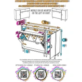 Modilayn YENİCE 140x97x32,5 cm 3 raflı ve 3 sepetli dolap ile çamaşırlarınız artık daha düzenli - 5
