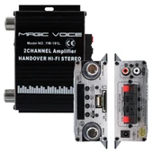MagicVoice YW-191L 12 Volt 100 Watt Motosiklet Bluetooth Amfi thumbnail 4