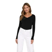 Kadın V Yaka Triko Kazak 15333990 thumbnail 6