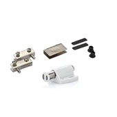 Cam Kapak Menteşesi Tekli İticili Mıknatıslı Çıtçıt Takım Beyaz - 1