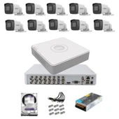 10 Kameralı Güvenlik Kamera Hazır Set 2tb 7/24 Hdd-2tb Kayıt Kapasiteli Sistem thumbnail 1