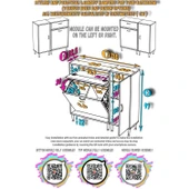 Modilayn YENİCE 130x97x32,5 cm 3 raflı ve 3 sepetli dolap ile çamaşırlarınız artık daha düzenli - 5