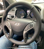 Hyundai i30 Elentra Araca Özel Dikmeli Direksiyon Kılıfı SOFT NOKTA NAPPA MAVİ İPLİ thumbnail 1