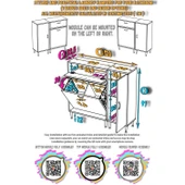 Modilayn YENİCE 120x97x32,5 cm 3 raflı ve 3 sepetli dolap ile çamaşırlarınız artık daha düzenli. - 5