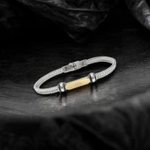 Maltese Cross Çelik Hasır Örgülü Ayarlanabilir Bileklik 31831G5D1M thumbnail 3