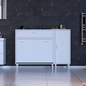 Modilayn YENİCE 130x97x32, 5 cm 3 raflı ve 3 sepetli dolap ile çamaşırlarınız artık daha düzenli. thumbnail 2