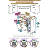 Modilayn YENİCE 125x97x32,5 cm 3 raflı ve 3 sepetli dolap ile çamaşırlarınız artık daha düzenli - 5