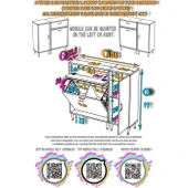 Modilayn YENİCE 125x97x32, 5 cm 3 raflı ve 3 sepetli dolap ile çamaşırlarınız artık daha düzenli. - 5
