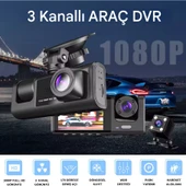CC-33 Full HD 3 Kameralı Araç İçi Güvenlik Kamerası 128GB – IR Gece Görüşü, Ön-Arka-İç Kayıt,DashCam - 2