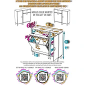 Modilayn YENİCE 115x97x32,5 cm 3 raflı ve 3 sepetli dolap ile çamaşırlarınız artık daha düzenli - 5