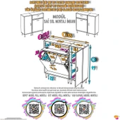 Modilayn YENİCE 105x97x32,5 cm 3 raflı ve 3 sepetli dolap ile çamaşırlarınız artık daha düzenli. - 4
